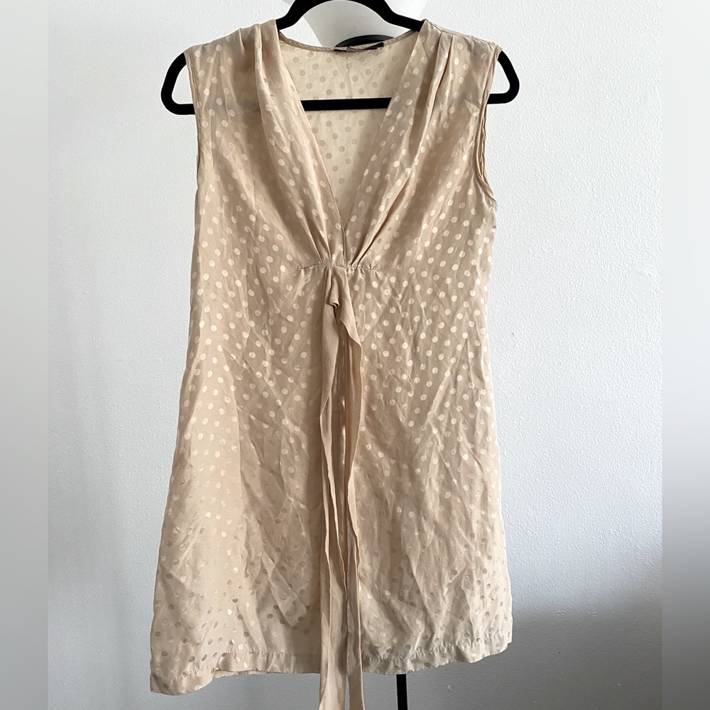 BCBG Nude/cream satin dress
